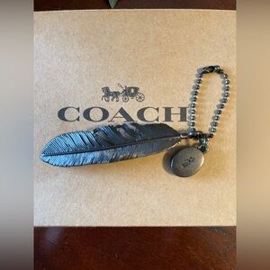 Coach Feather & Carriage Keychain Bag Charm